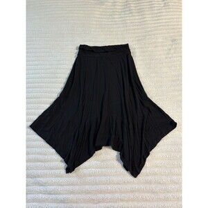 DJT Asymmetrical Skirt Womens Small Black Goth Fairycore Romantic Slinky Whimsy